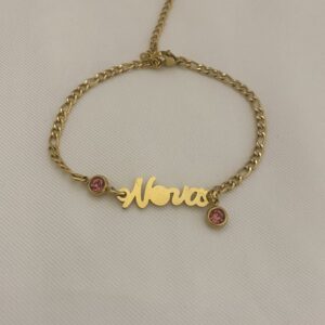 Ατσάλινο Βραχιόλι Νονά Pink