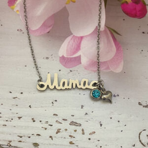 Ατσάλινο Κολιέ Μαμά  Silver