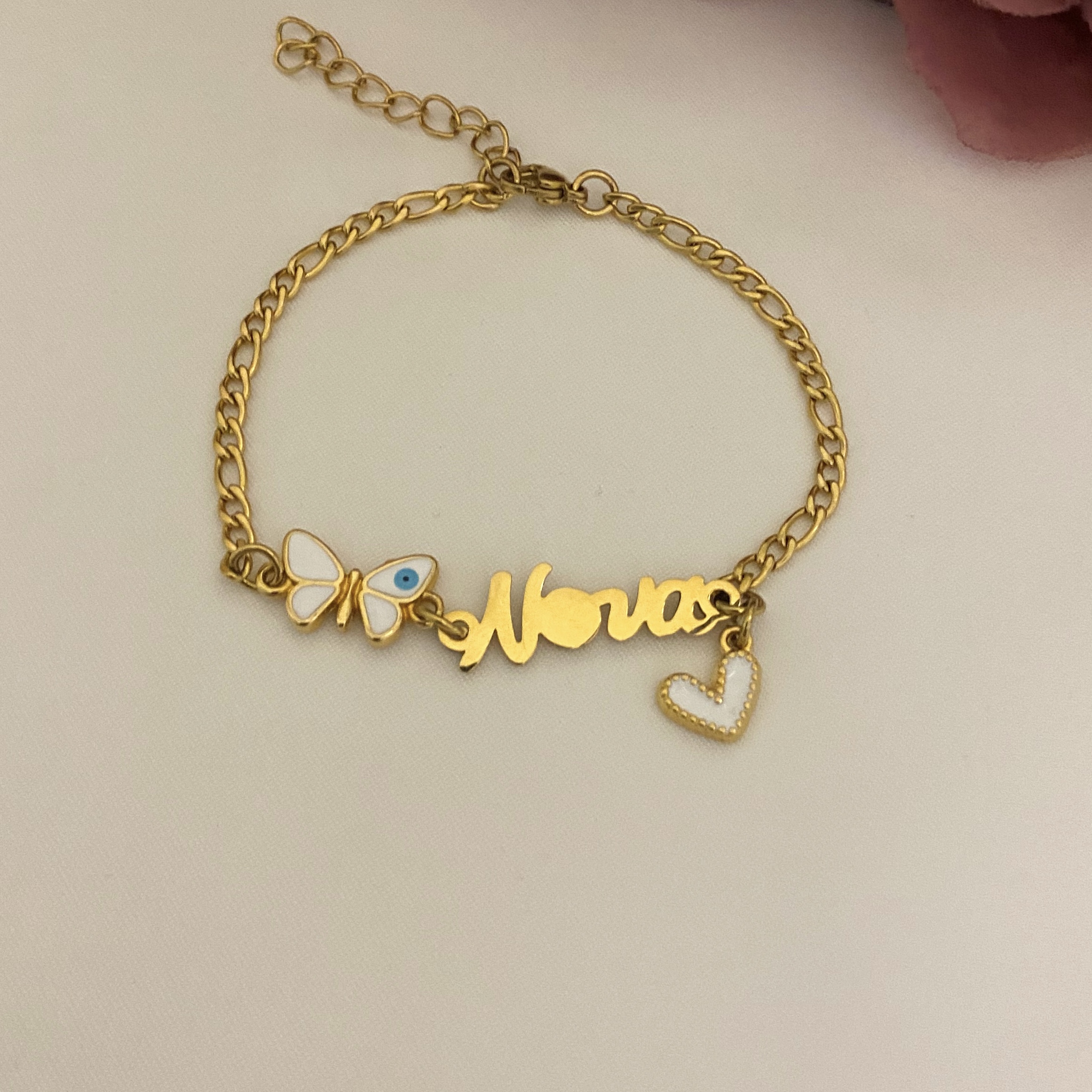 Ατσάλινο Βραχιόλι Νονά Πεταλούδα