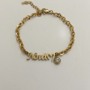 Ατσάλινο Βραχιόλι Νονά Crystal