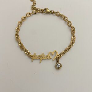 Ατσάλινο Βραχιόλι Μαμά  Crystal