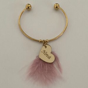 Ατσάλινο Βραχιόλι Νονά Heart