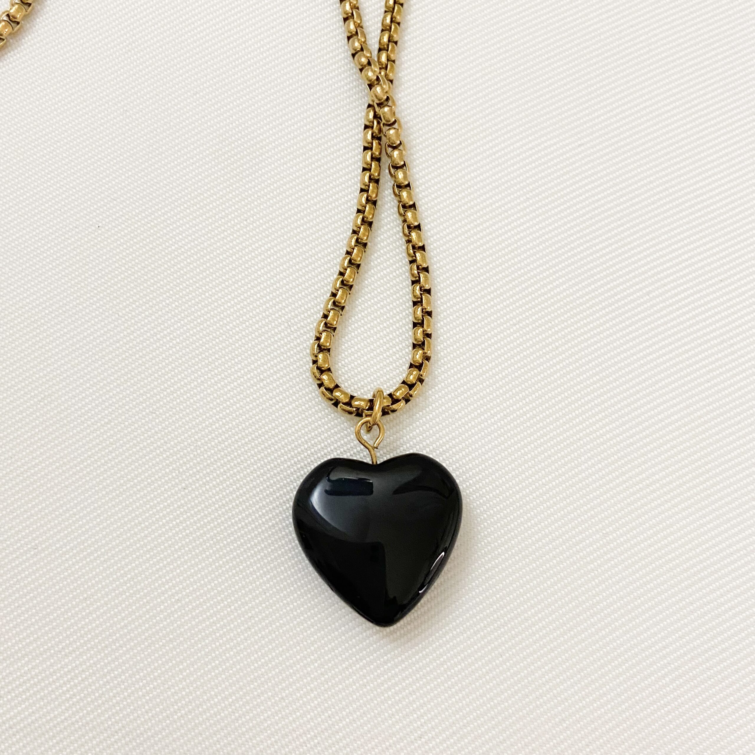 Ατσάλινο Κολιέ Black Heart - Image 4