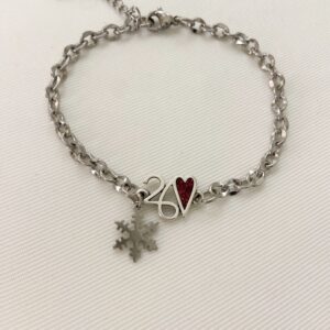 Lucky Charms Silver Red Heart