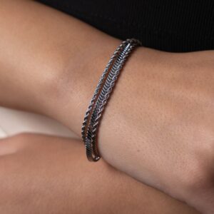 Ατσάλινο Βραχιόλι Lydia Silver