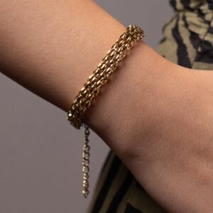 Ατσάλινο Βραχιόλι Χρυσό Elena