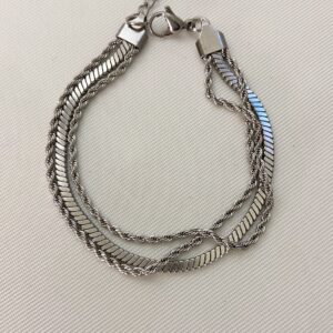 Ατσάλινο Βραχιόλι Lydia Silver