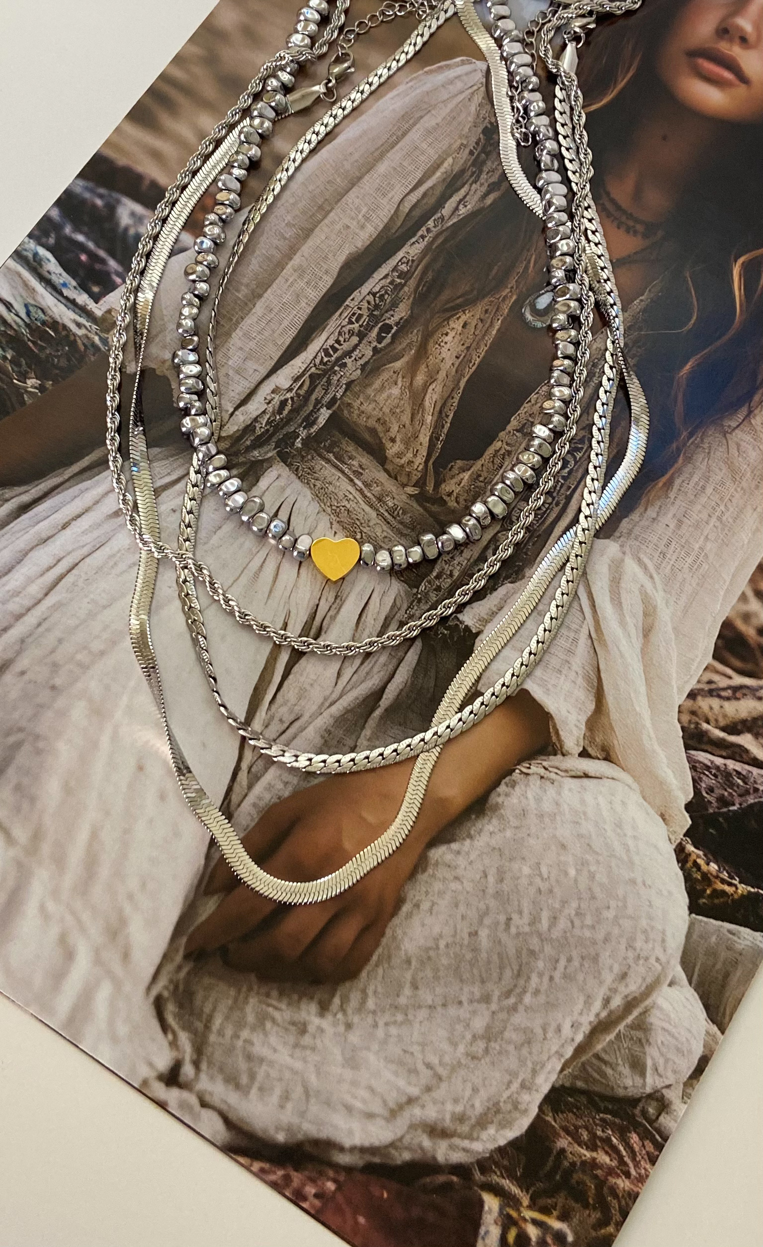 Ατσάλινο Κολιέ Tiny Heart - Image 3