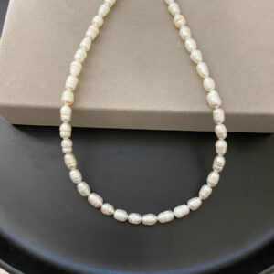 Ατσάλινο Κολιέ με Μαργαριτάρια Karen