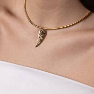 Ατσάλινο Κολιέ Angel Whisper