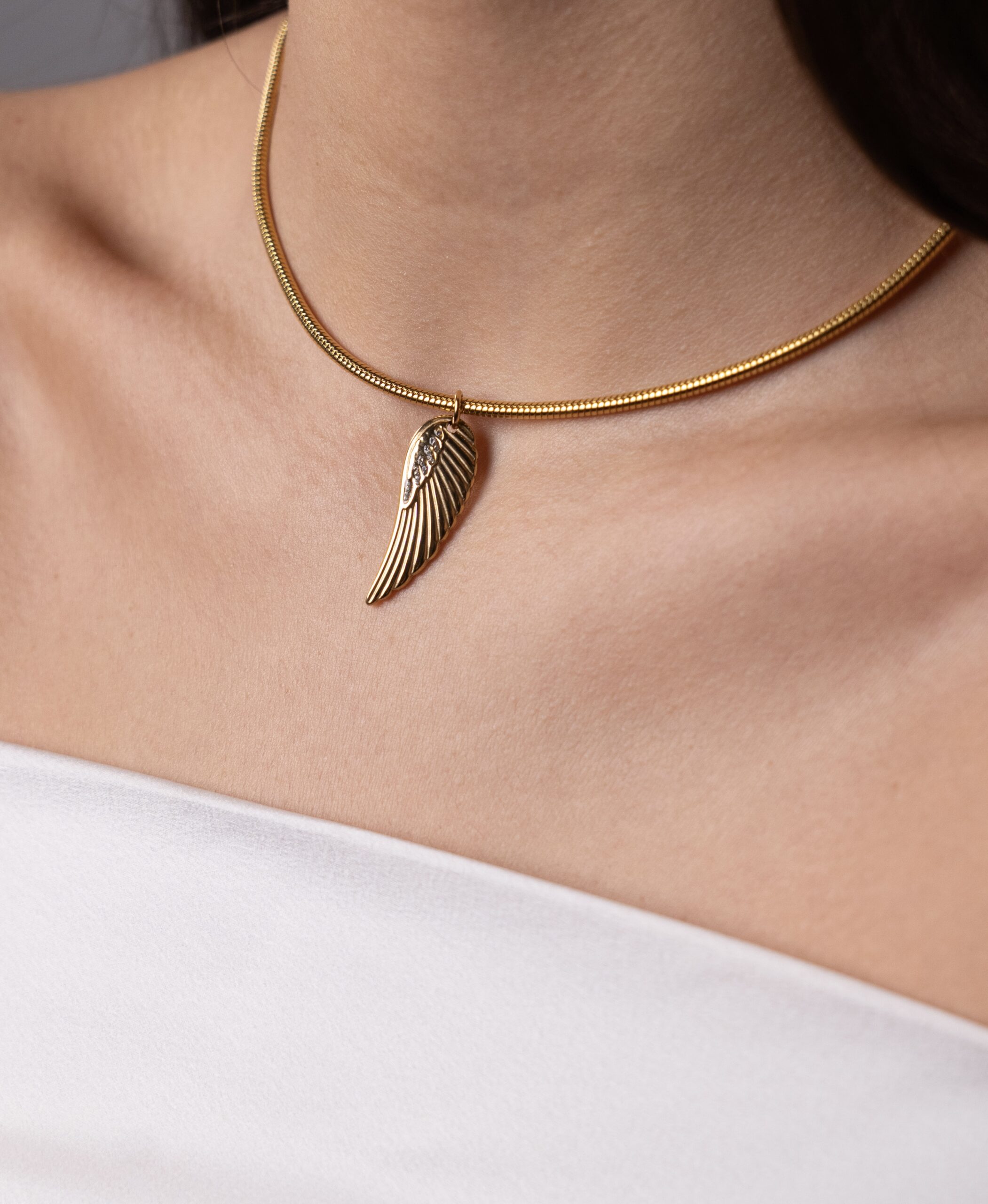 Ατσάλινο Κολιέ Angel Whisper