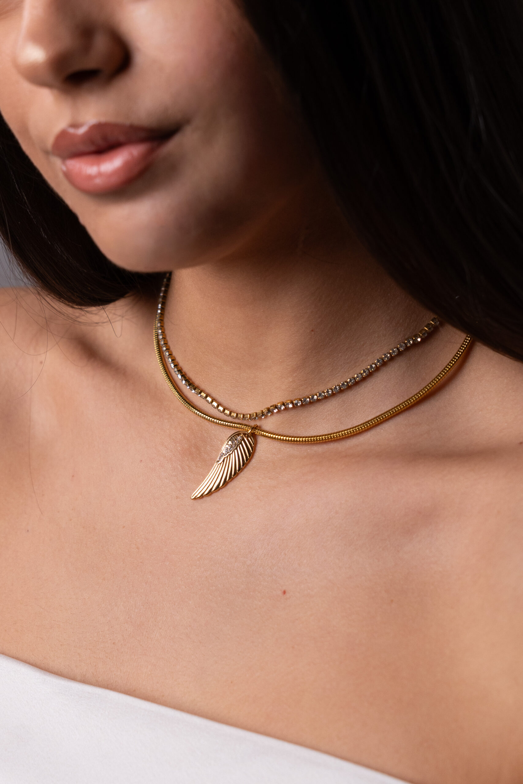 Ατσάλινο Κολιέ Angel Whisper - Image 2