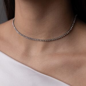 Ατσάλινο Κολιέ Keicy Silver