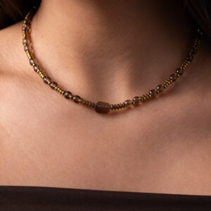 Ατσάλινο Κολιέ Brown Harmony