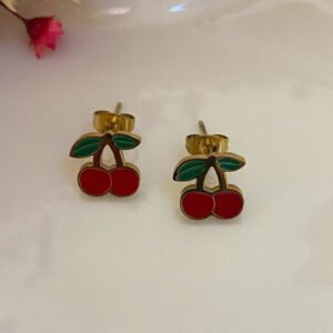 Ατσάλινα Σκουλαρίκια Mini Cherries