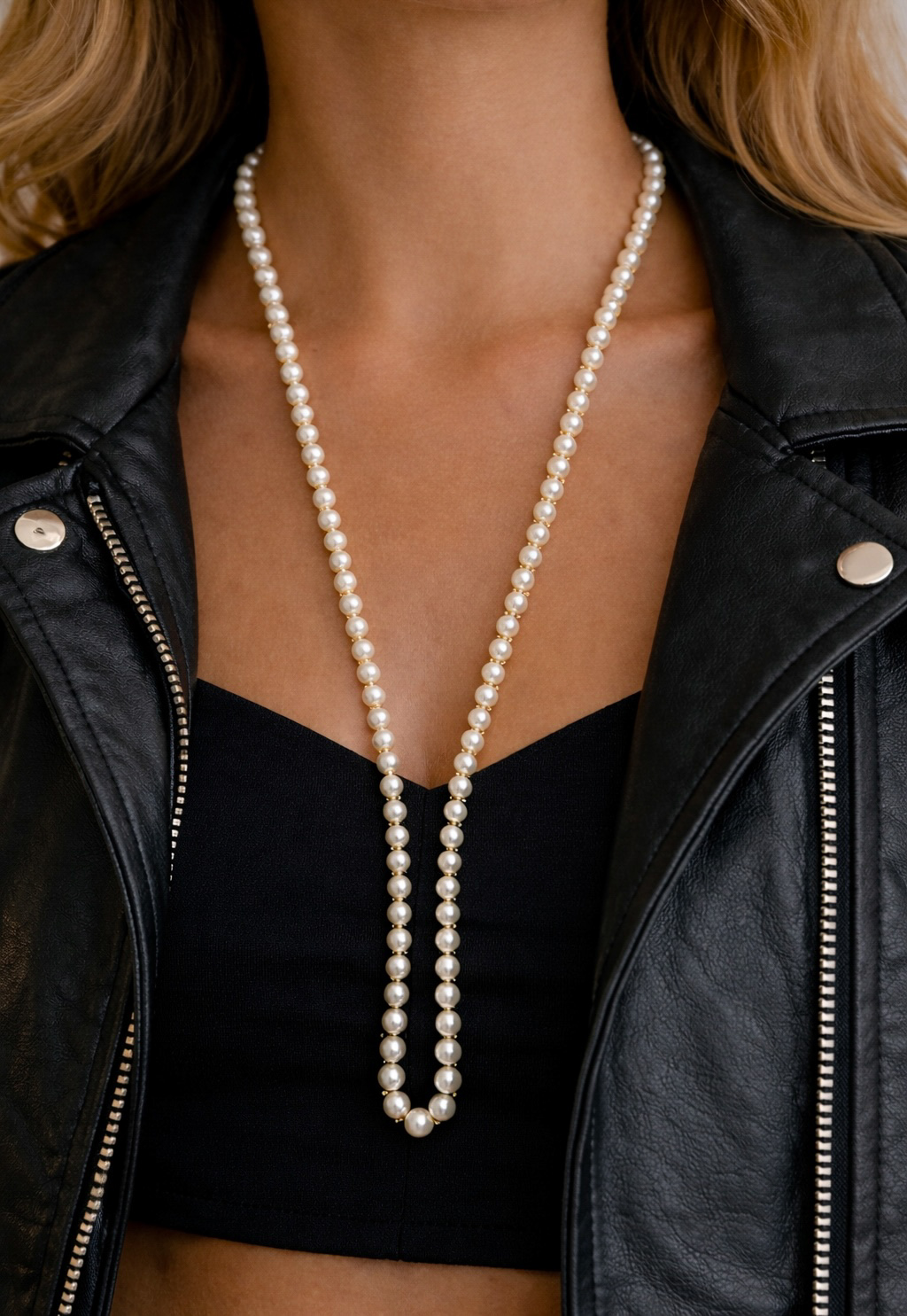 Ατσάλινο Κολιέ Pearl Grace - Image 2