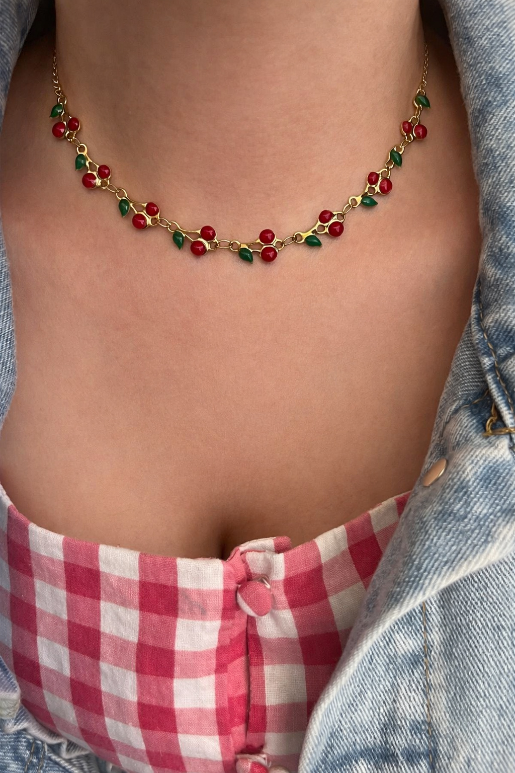 Ατσάλινο Κολιέ Cherry - Image 2