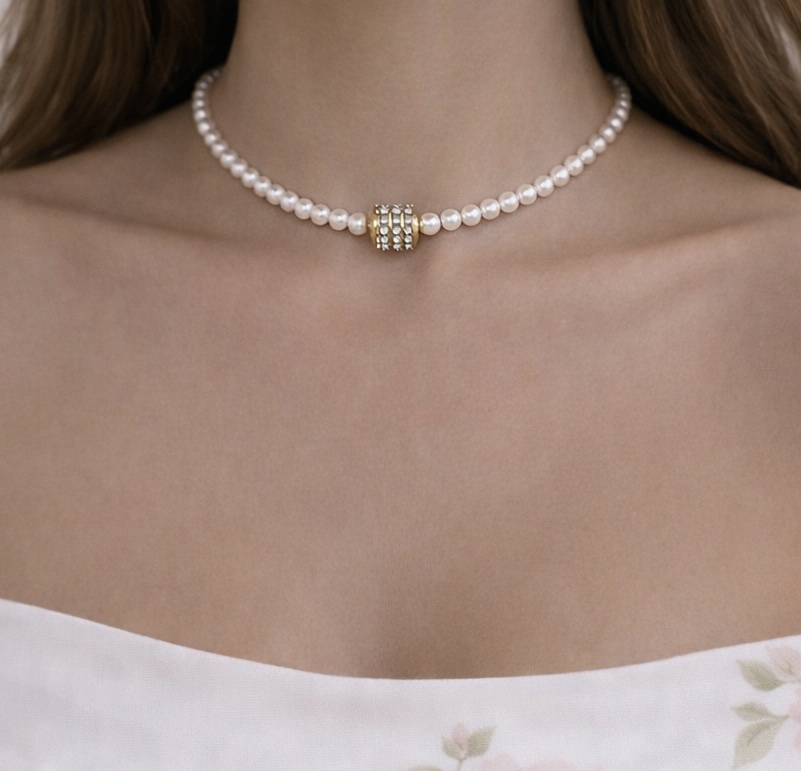 Ατσάλινο Κολιέ Aria Gold - Image 2