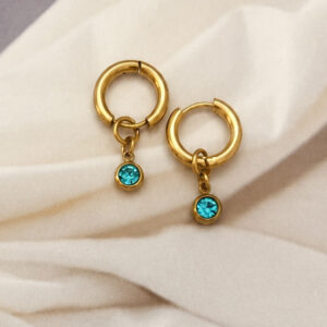 Ατσάλινα Σκουλαρίκια Turquoise Glow